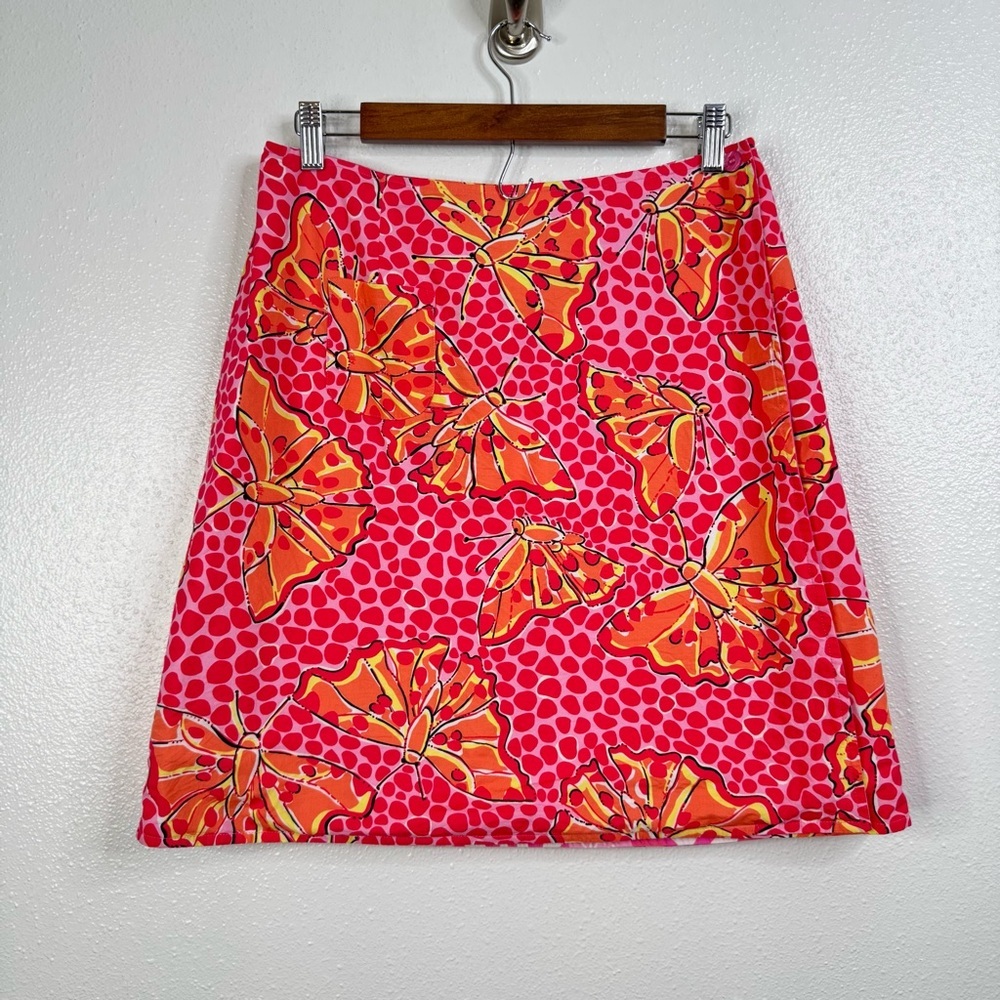 Vintage Lilly Pulitzer Reversible Wrap Skirt Size 8